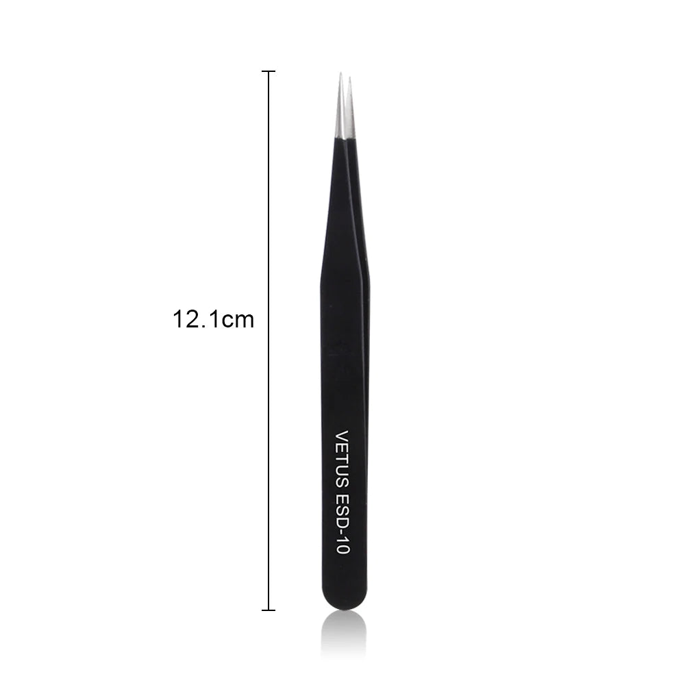 VETUS Stainless Steel Eyebrow Tweezer False Eyelash Extension Tweezers Auxiliary Repair Hyperfine Lashes Tools Make Up Tweezers