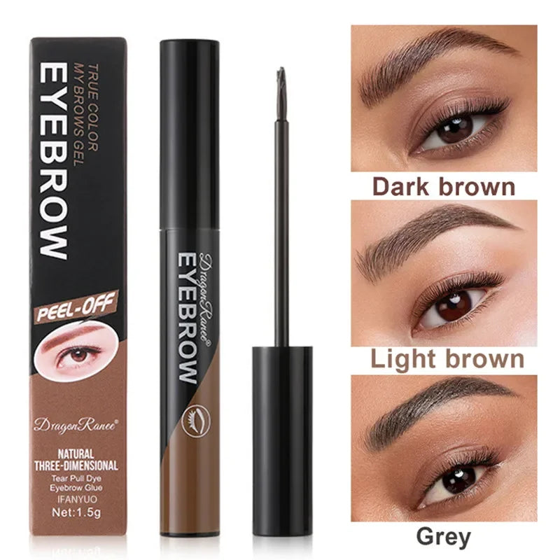 Brown/Grey Peel Off Eyebrow Tattoo Gel Semi-permanent Eyebrow Tattoo Tint Waterproof Non-fading Dye Eyebrow Make Up Cosmetics