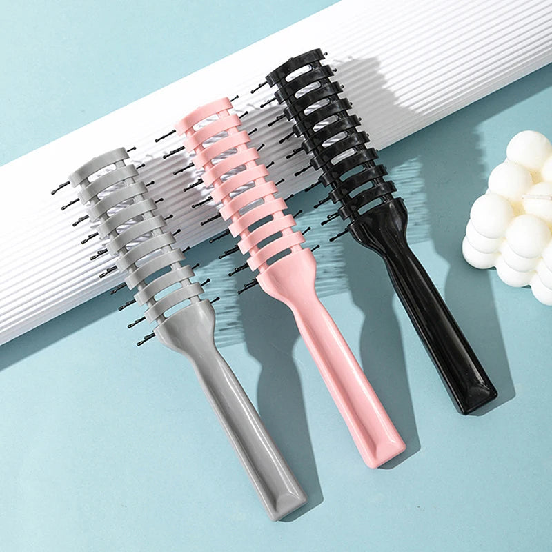 Hollow Hair Scalp Massage Comb Hair Brush Anti-static Wet Dry Curly Detangler Hairbrush Nylon Salon Hair Styling Tools