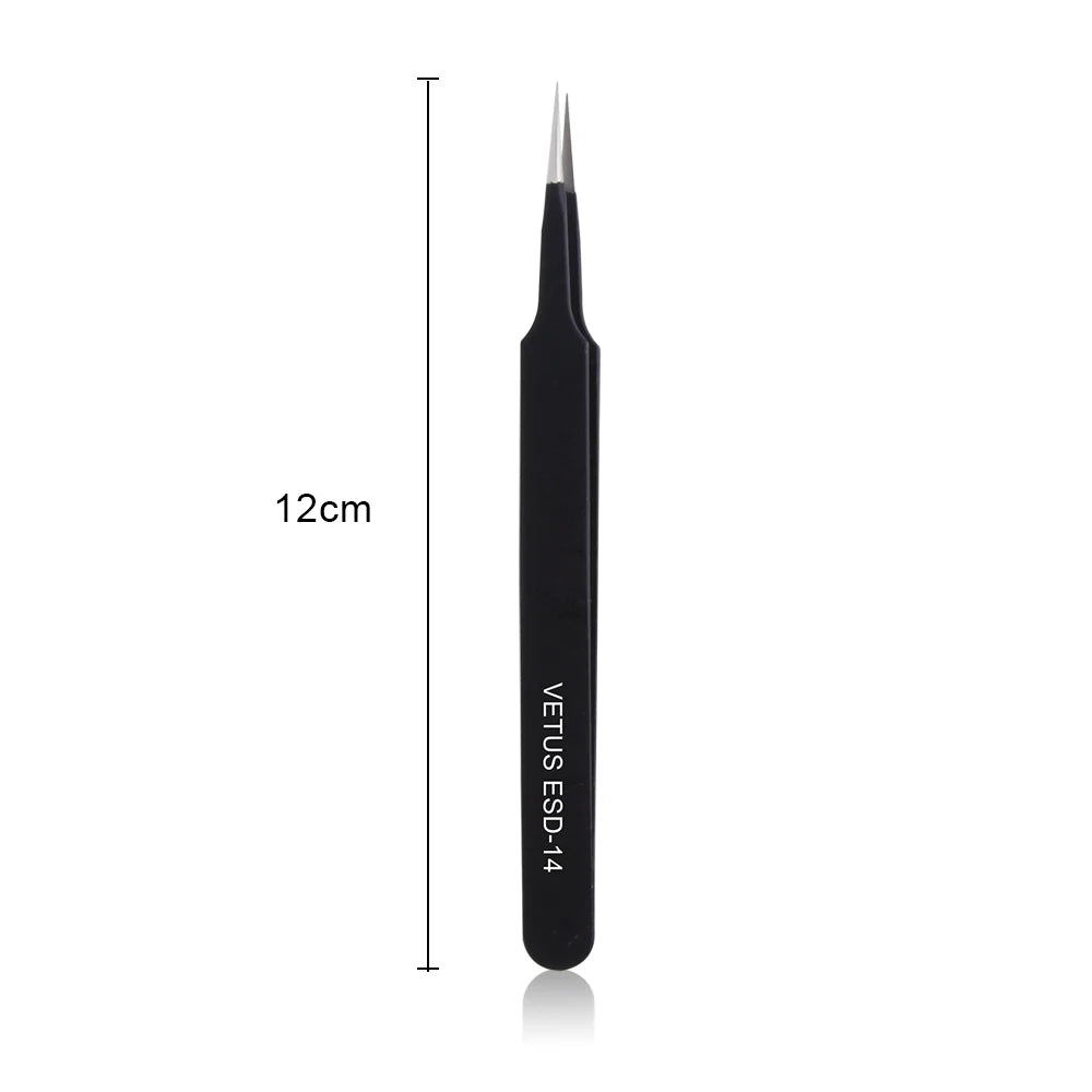 VETUS Stainless Steel Eyebrow Tweezer False Eyelash Extension Tweezers Auxiliary Repair Hyperfine Lashes Tools Make Up Tweezers