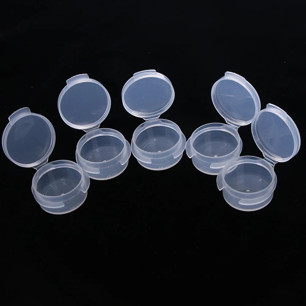 5pc Clear Make Up Jars For Mini Sample Bottle Sealing Pot Face Cream Container Plastic Transparent Cosmetic Case Portable Box