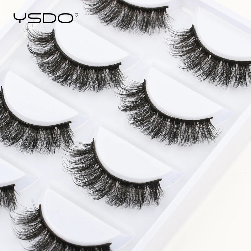 5 Pairs Eyelashes 3d Mink Lashes Eyelash Extension Natural False Eyelashes Volume Lashes Maquillaje Mink Eyelashes Makeup Cilios