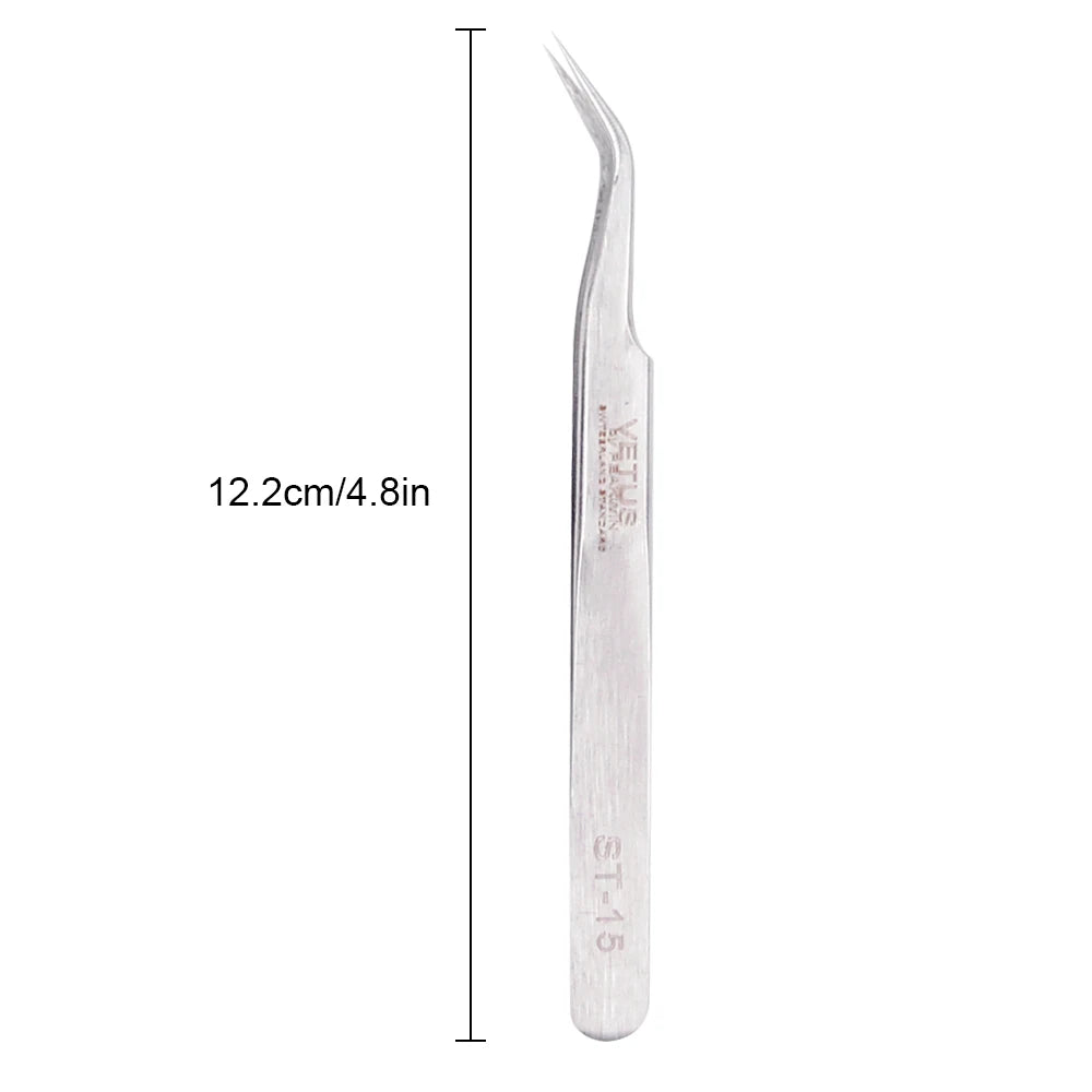 VETUS Stainless Steel Eyebrow Tweezer False Eyelash Extension Tweezers Auxiliary Repair Hyperfine Lashes Tools Make Up Tweezers