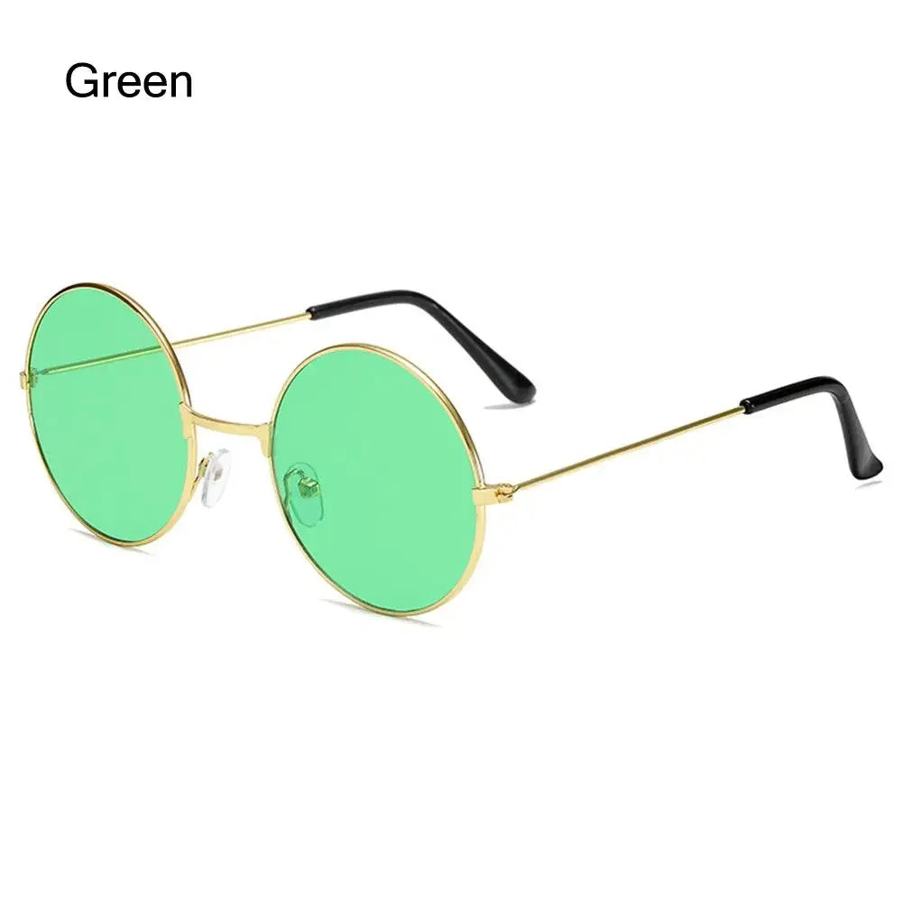 2022 Fashion Retro Round Hippie Sunglasses Circle Metal Sunglasses for Women Men Disco Party Glasses