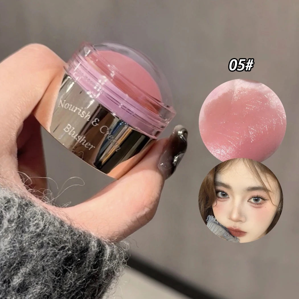 Creamy Purple Blush Stick Soft Face Blusher Cream Korean Make Up Peach Pink Cheek Tint Brightening Contouring Shadow Cosmetics