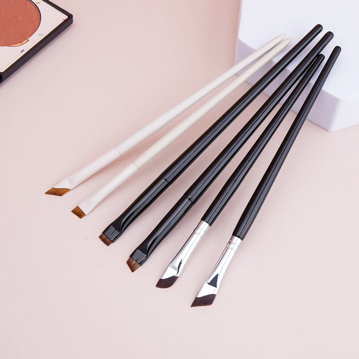 5/6PCS Thin Gel Eyeliner Makeup Brushes Eyeliner Brush Sets Flat Top Eyeliner Concealer Brush Eye Liner Detailed Make Up Tool