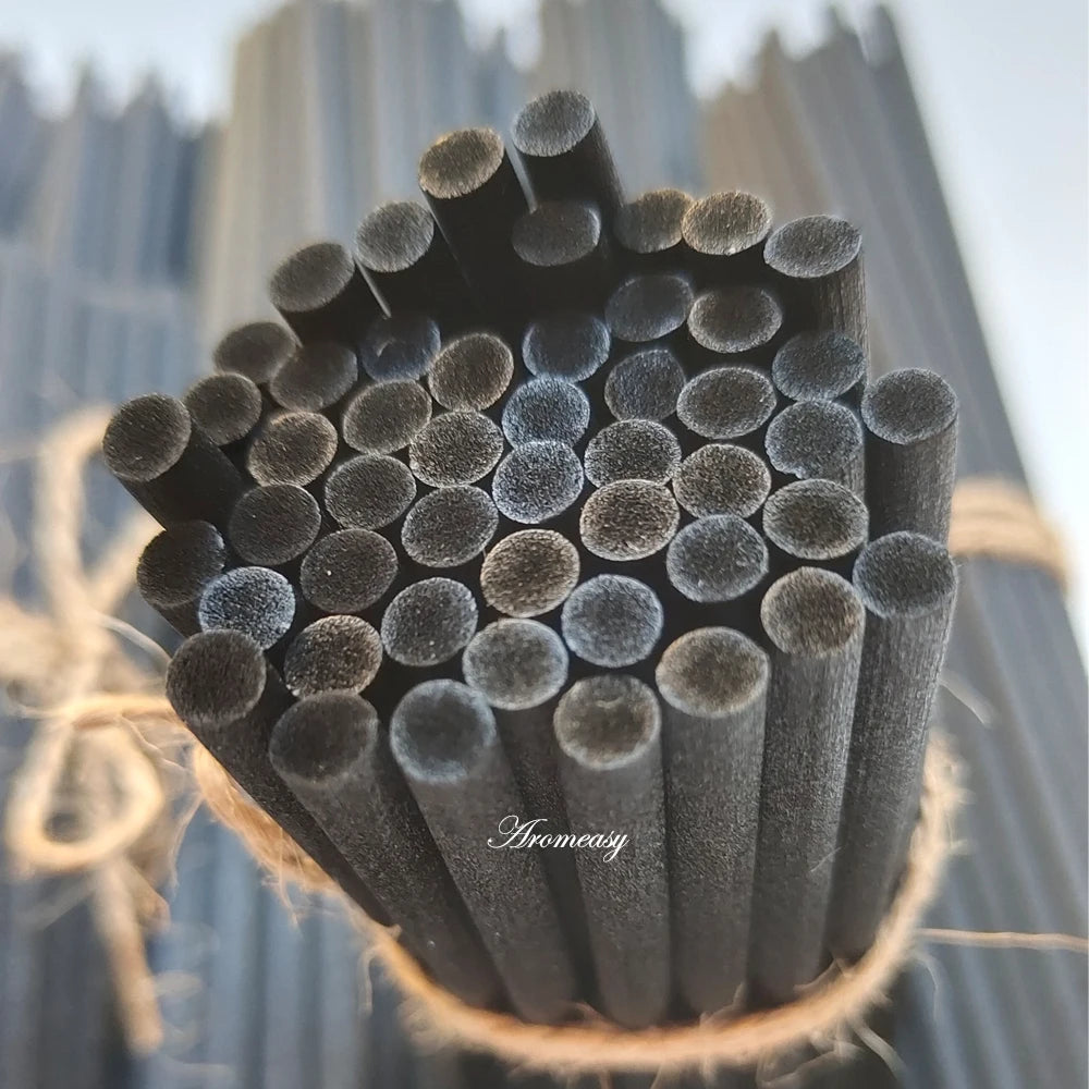 50pcs 5/4/3mm 40/35/30/25/23/19cm Black Rattan Sticks Reed Diffuser Replacement Sticks Reed Sticks Aromatherapy Diffuser Sticks