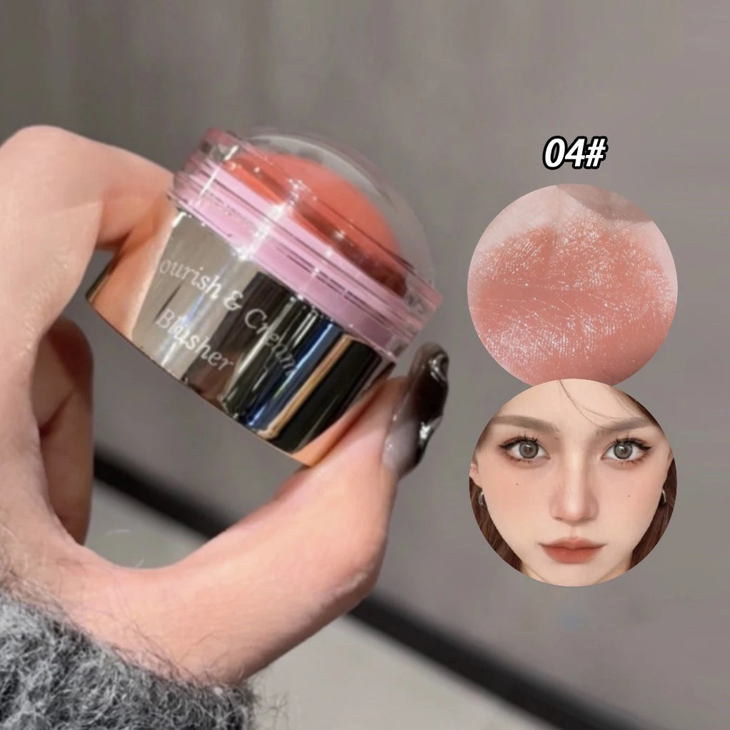 Creamy Purple Blush Stick Soft Face Blusher Cream Korean Make Up Peach Pink Cheek Tint Brightening Contouring Shadow Cosmetics