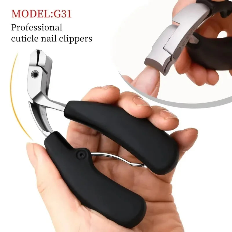 Curved Nail Clippers with Large Opening Three Times Anti-splash Storage Nail Clippers for The Elderly Thick Toenails Heavy Duty