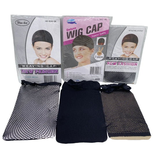 2 Pieces/pack Cheap Hair New Stocking Cap For Wigs Net For Wigs Bald Cap Nylon Stocking Wig Cap Stretchy