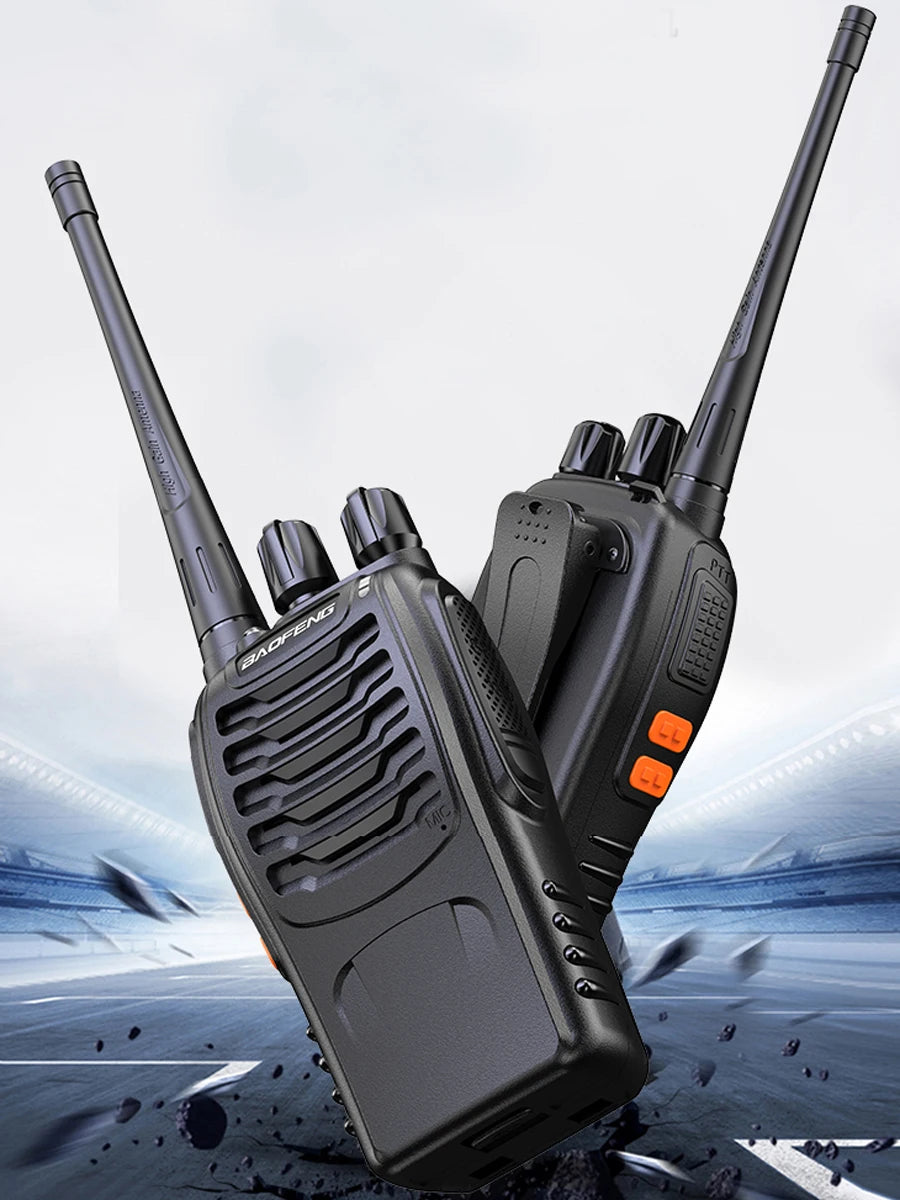 2Pcs/lot Baofeng BF-888S Walkie Talkie Frequency Long Range Portable UHF Ham Two Way Radio Receiver Transmitter Transceiver