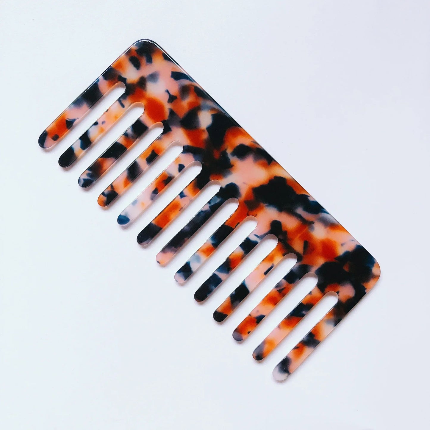 Small Colored Acetate Combs Anti-static Marble Leopard Hair Comb Hair for Women Girls Styling Tools Headdress Head Massage Brush