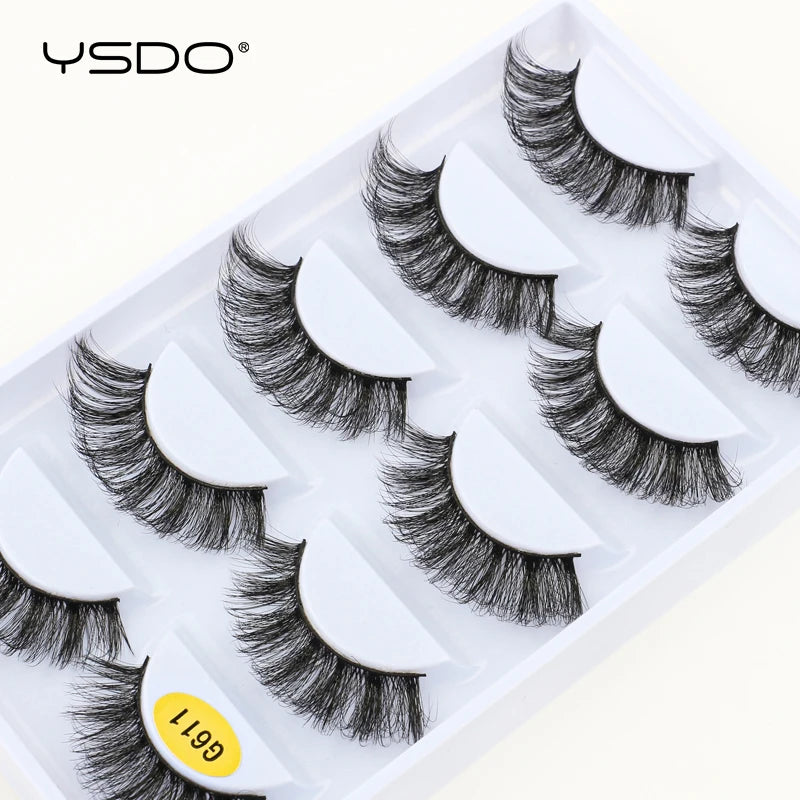 5 Pairs Eyelashes 3d Mink Lashes Eyelash Extension Natural False Eyelashes Volume Lashes Maquillaje Mink Eyelashes Makeup Cilios