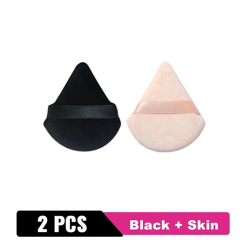 2/6Pcs Triangle Powder Puff Face Makeup Sponge Soft Velvet Cosmetic Puff Blender Beauty Foundation Sponge Make Up Accessories