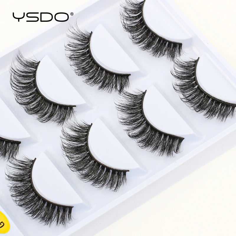 5 Pairs Eyelashes 3d Mink Lashes Eyelash Extension Natural False Eyelashes Volume Lashes Maquillaje Mink Eyelashes Makeup Cilios