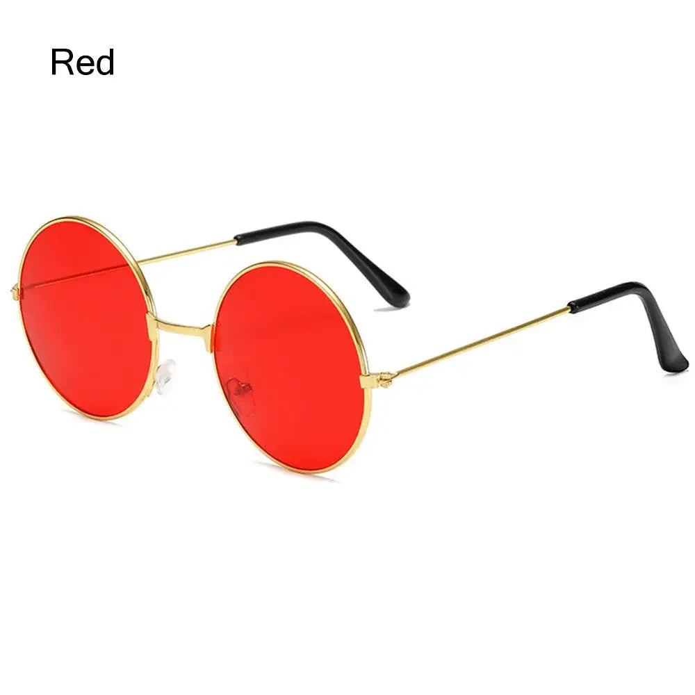 2022 Fashion Retro Round Hippie Sunglasses Circle Metal Sunglasses for Women Men Disco Party Glasses