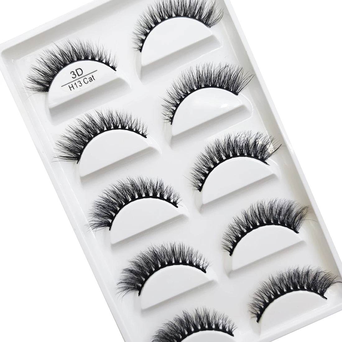 5 Pairs 3D Natural False Eyelashes Makeup Mink Eyelash Fake Eye Lashes Faux Cils Make Up Beauty Maquillaje Tools H13 Mini Cat