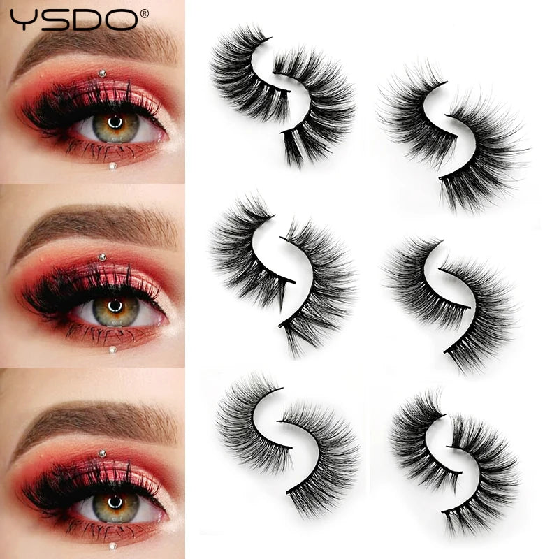 5 Pairs Mink EyeLashes 3D False Lashes winged Thick MakeupEyeLash Dramatic Lashes Natural Volume Soft Fake Eye Lashes g800