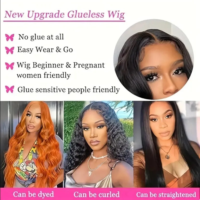 Wolsale Wear No Glue Wig Human Hair Pre Pull 13x4 HD Lace Wig Body Wave Lace Before Wig Ready